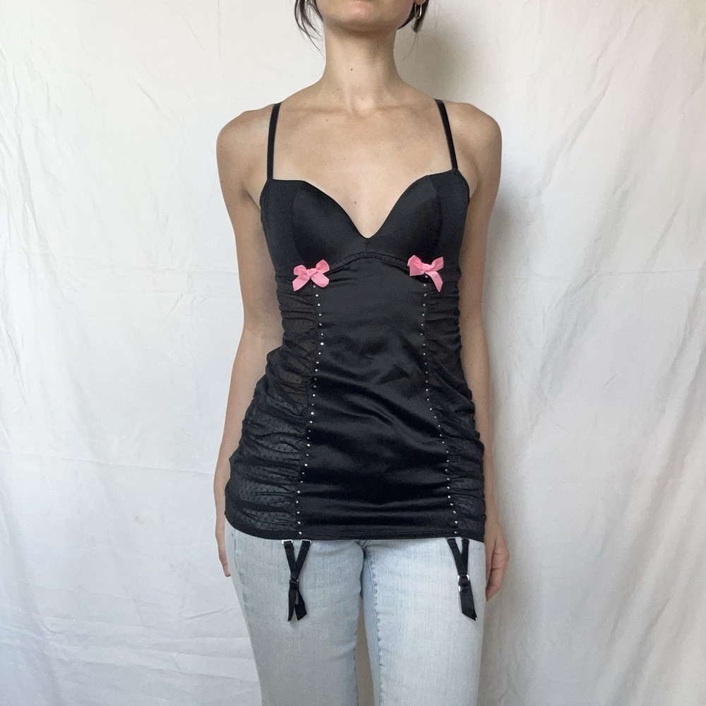 2000s Victorias Secret Bustier Mesh Top Y2K Sexy